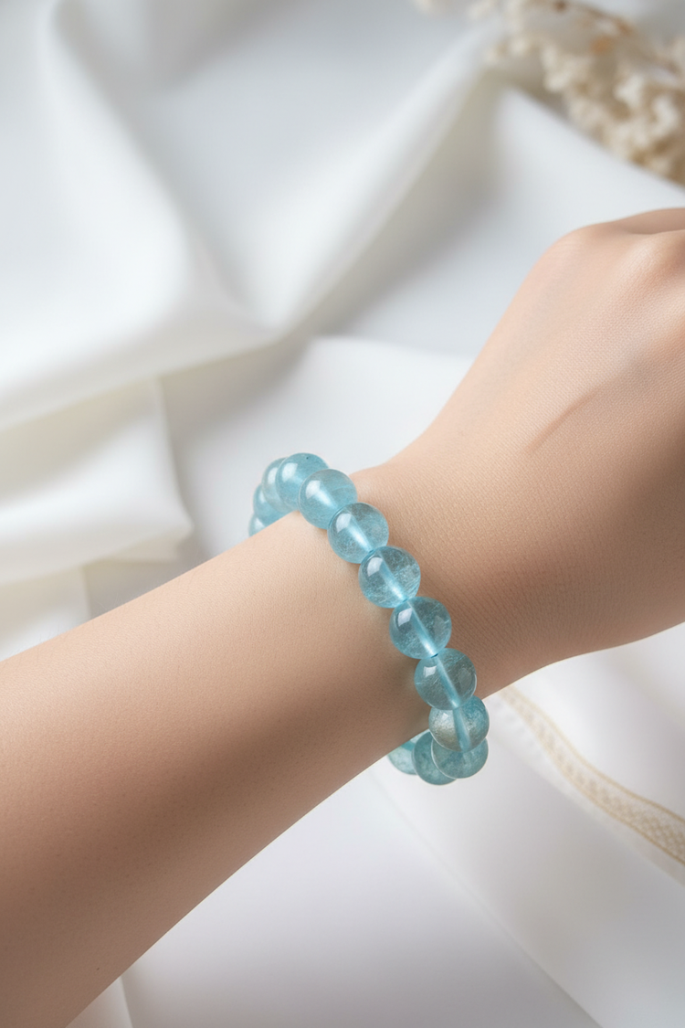 Aquamarine Bracelet Natural Wrist