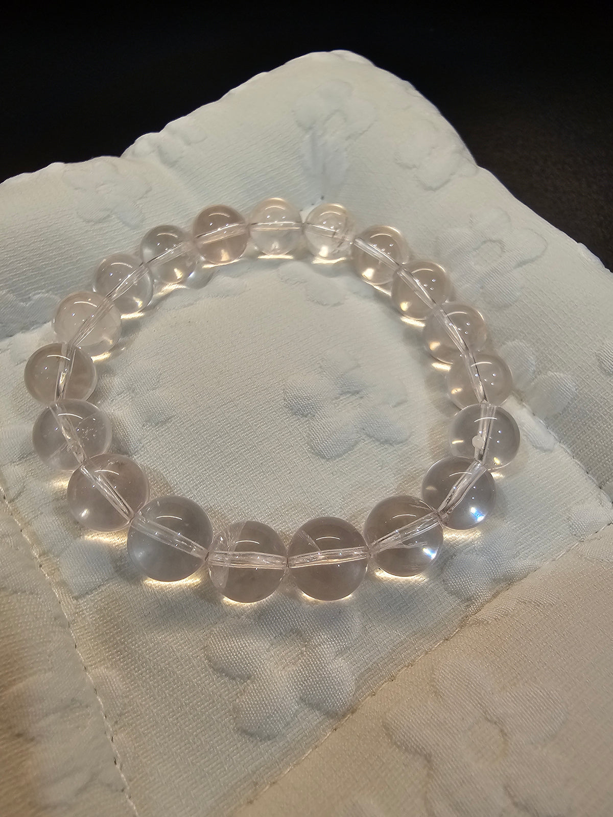 Natural Mozambique Rose Quartz Bracelet | Pink Crystal | Heart Chakra Stone.